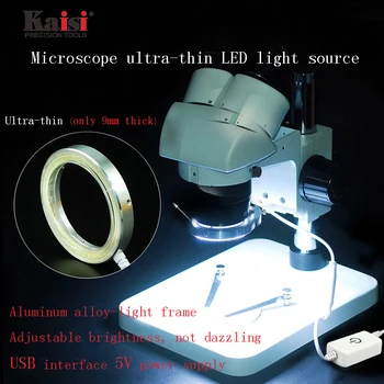 Kaisi Ултра-60 Led Регулируема Околовръстен Лампа lluminator Лампа За Стереоскопичен Увеличение Микроскоп USB Щепсел