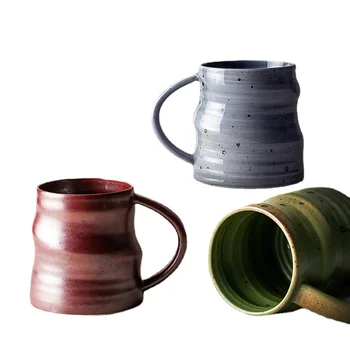 Креативна Японската Керамични Ретро Кафеена Чаша За Ръчно Изработени Подаръци За Двойки, Офис Чаши, Чаши За Кафе, Эмалированная Чаша Tazas De Ceramica Creativas
