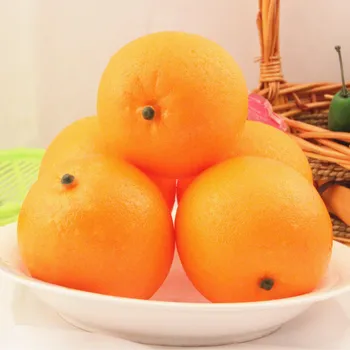8х8 см Имитация на Оранжеви Плодове Модел Пяна Оранжево Реквизит За Снимки на Децата Предпочитат Ресторант Плодов Магазин Витрина Дисплей