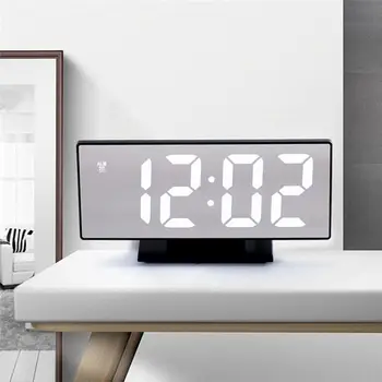 LCD-Дисплей, Snooze Дигитален часовник с Аларма За Работния Плот на Маса Slr цифров Часовник С Led Подсветка Модерен Дизайн Декоративни Домашни Часовници